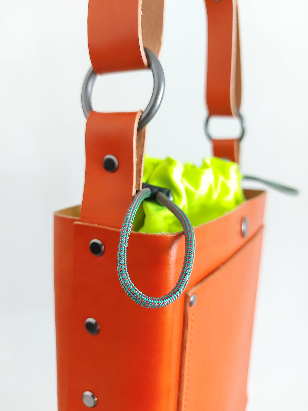 Boxy City Bag Insert – Neon Green