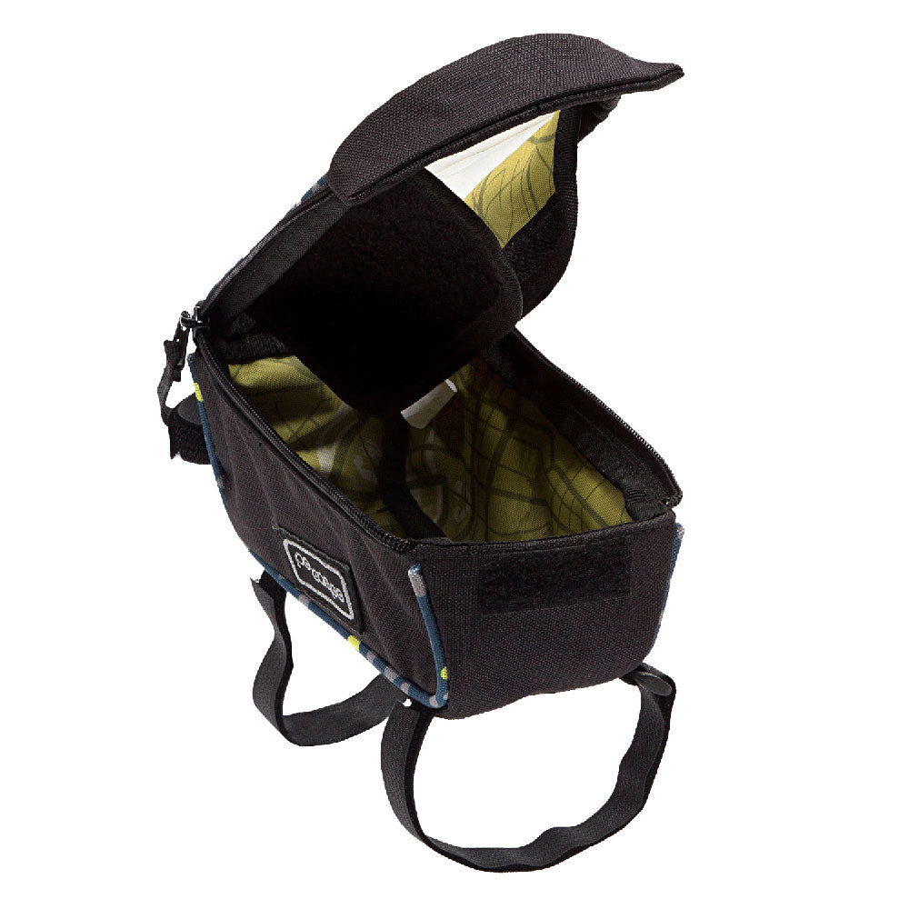 Black bike phone carrier with a visible Po Campo logo on a white background
