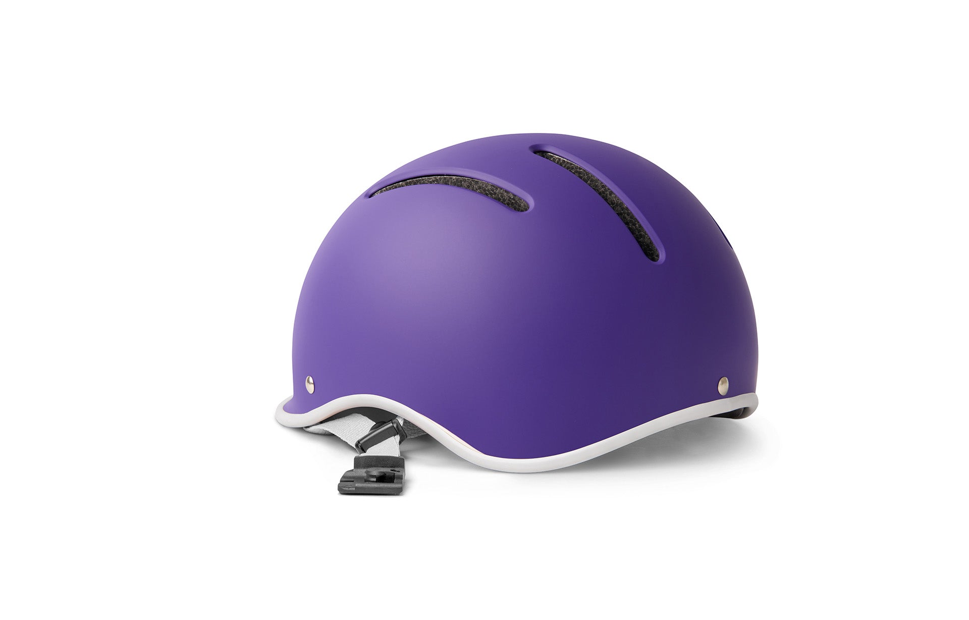 Party purple helmet on a white background
