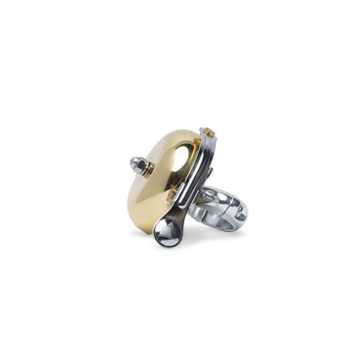 Gold and silver ring on a brass background