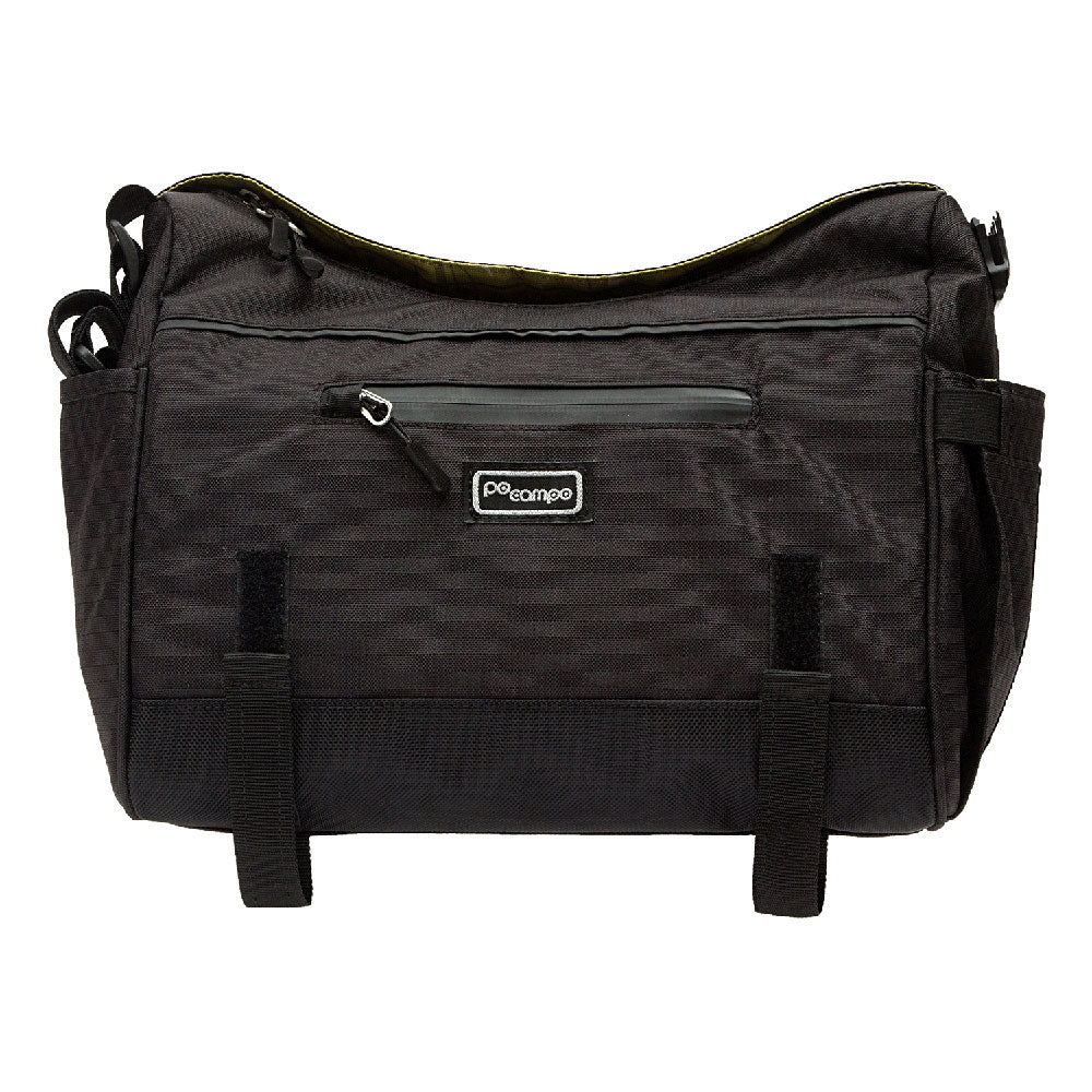 Black Po Campo trunk  bag with a visible logo on a white background