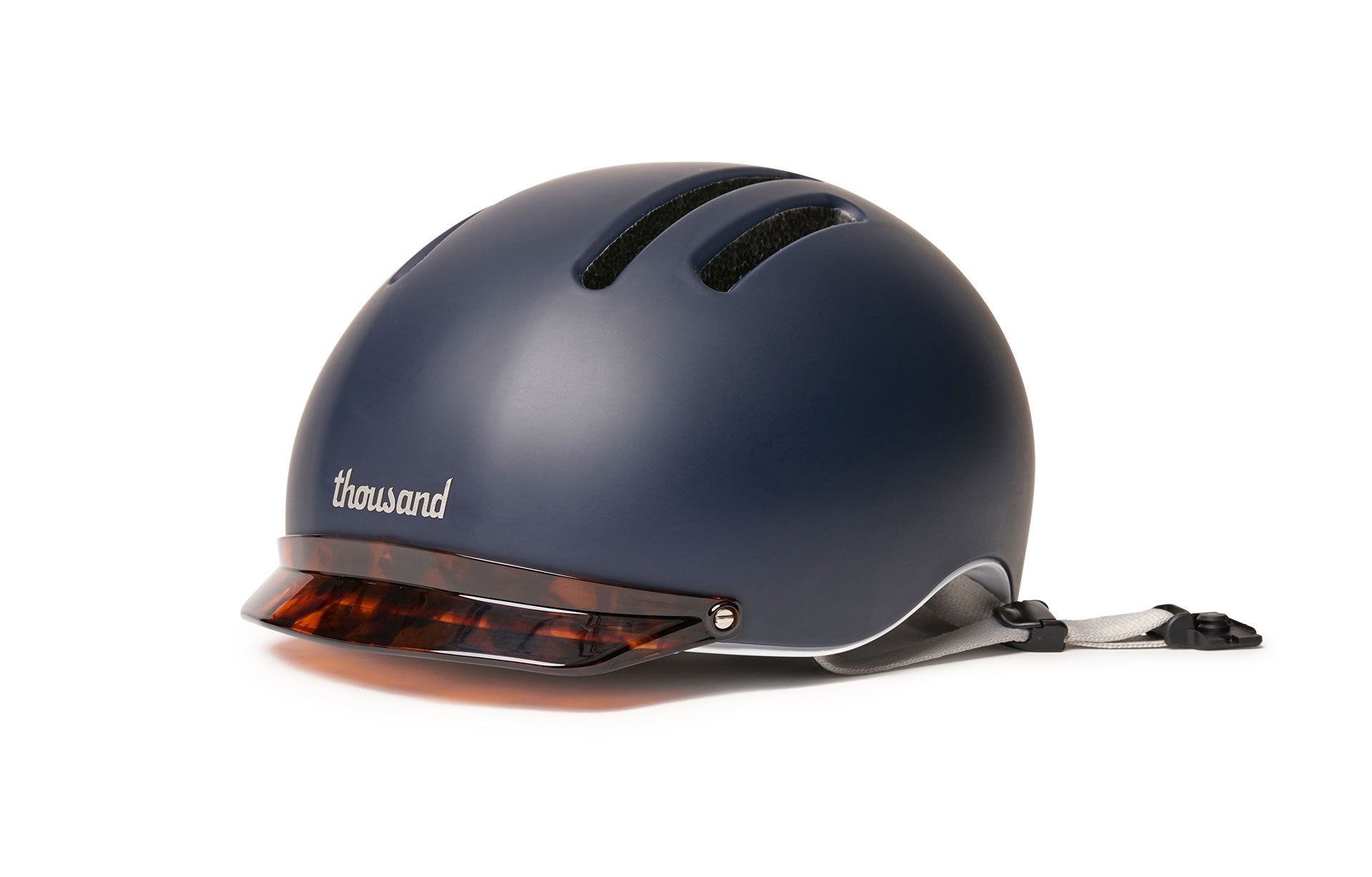 Thousand Chapter helmet tortoise-shell visor on Club Navy cap