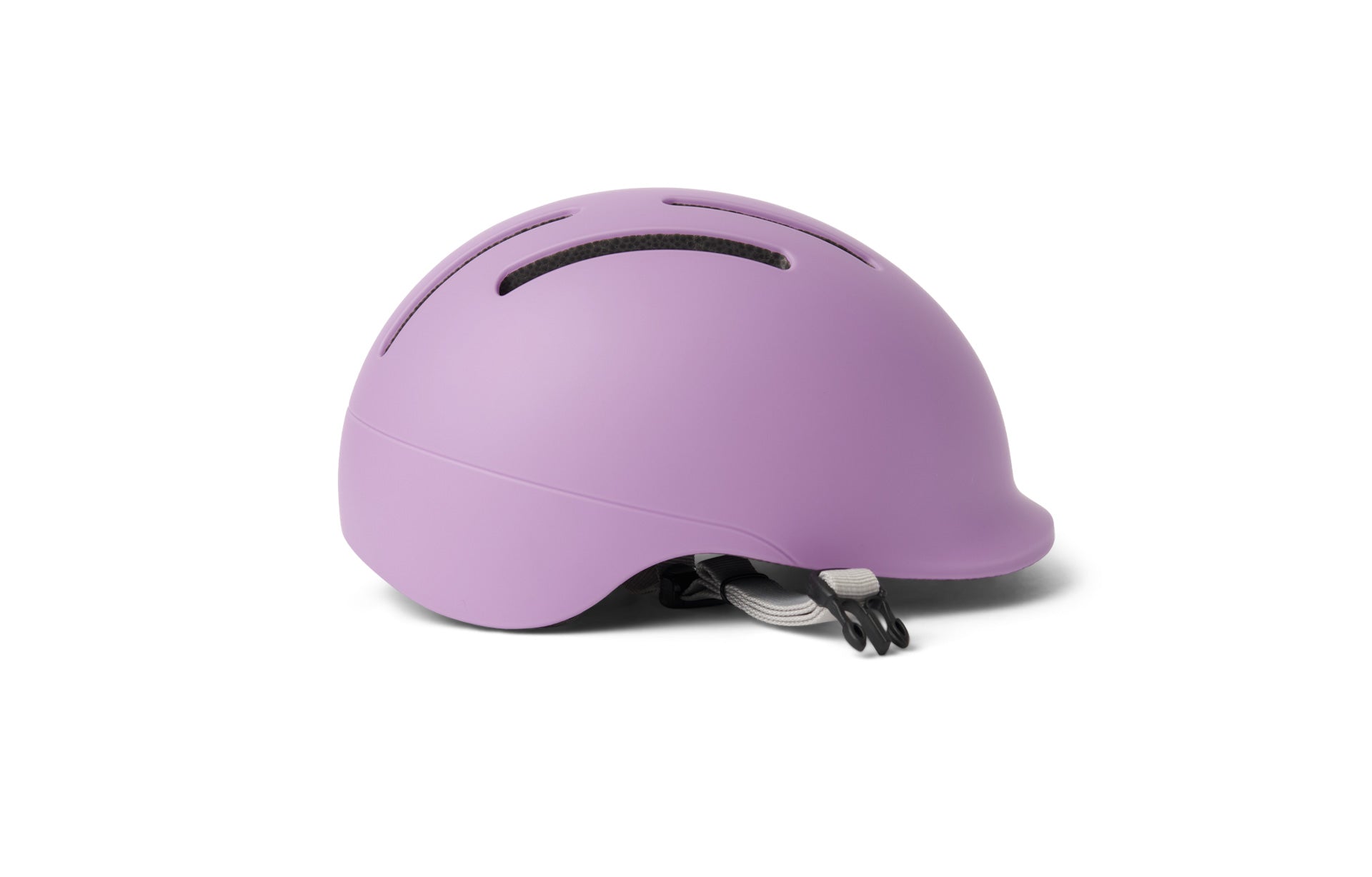 Purple helmet on a white background