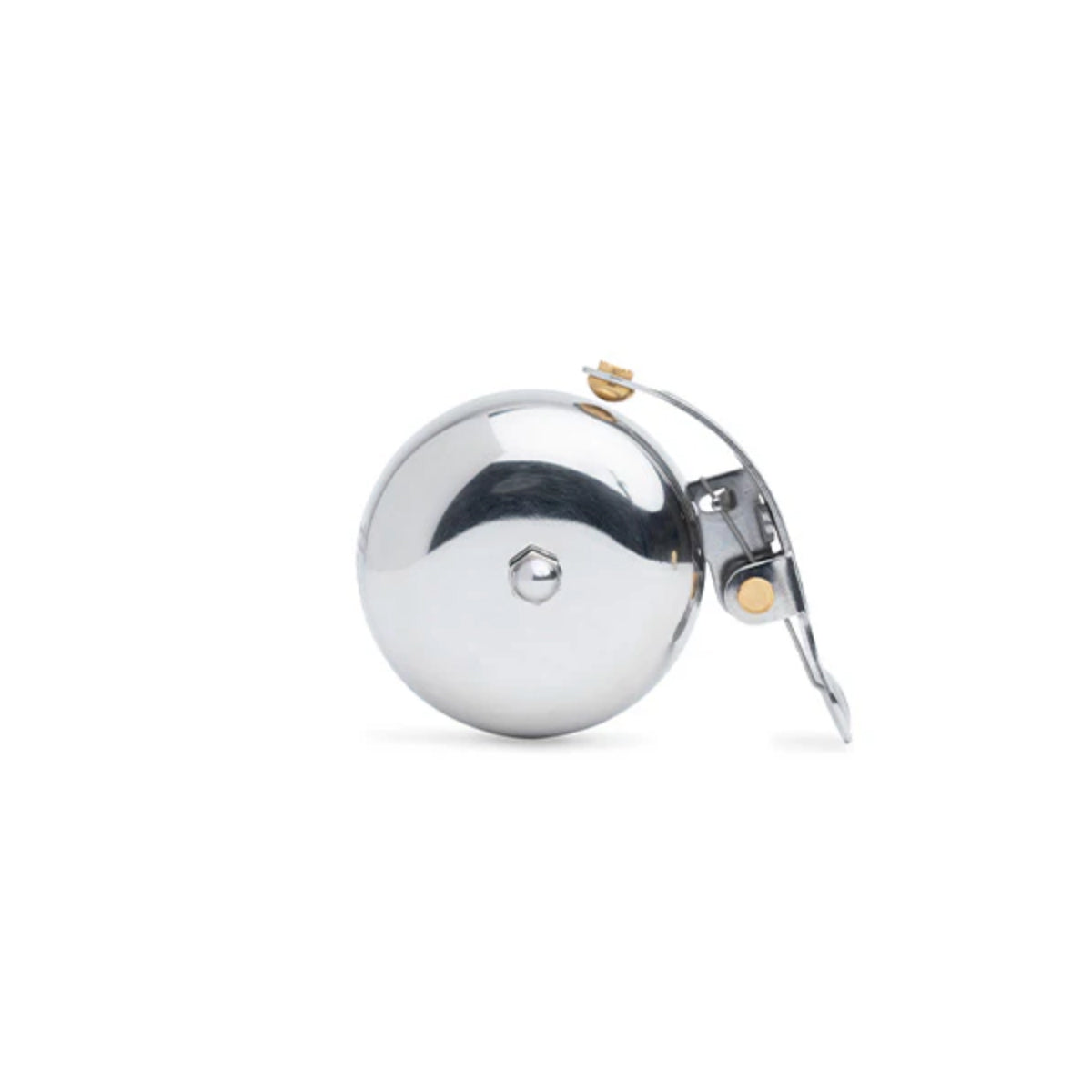 Silver bell on a chrome background